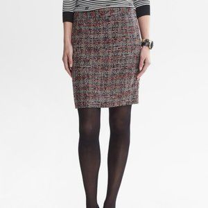 NWT Banana Republic Vermillion Tweed Pencil Skirt